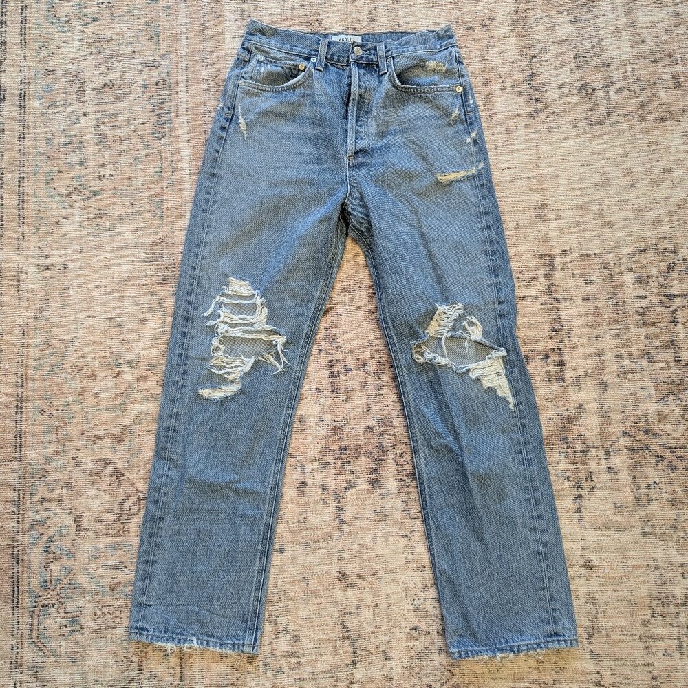 Agolde 90s Mid Rise Straight Fit Jeans in Size 26 Color Fall Out